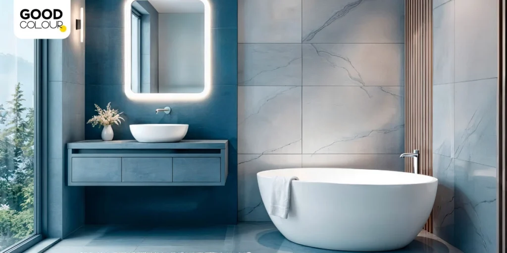 สีทาห้องน้ำ Navy Blue สไตล์โมเดิร์นลักชูรี