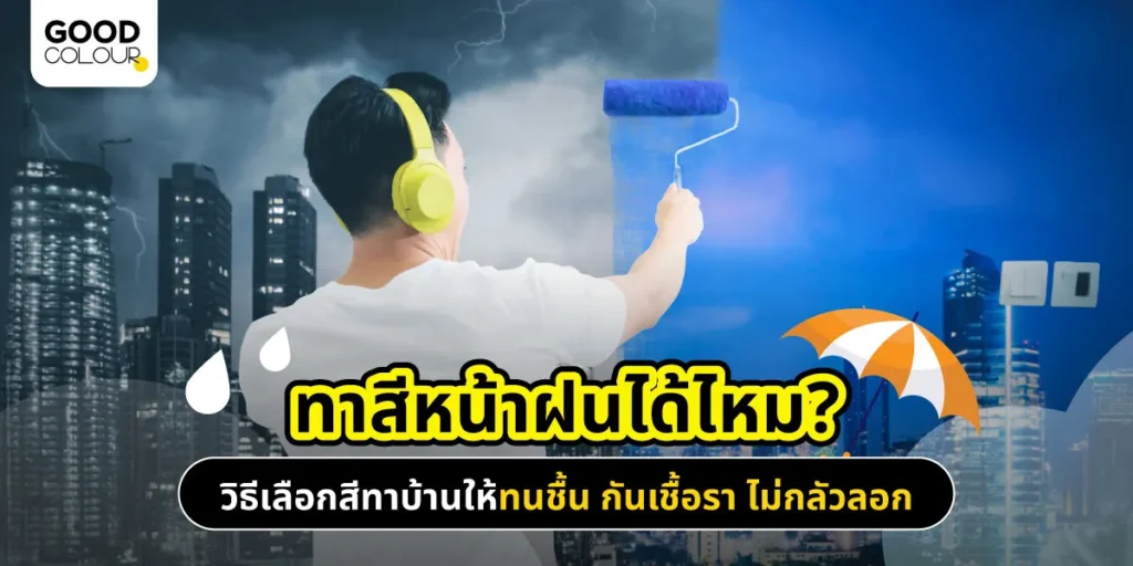 วิธีเลือกสีทาหน้าฝนให้ทนชื้น ไกลเชื้อรา ไม่กลัวลอกล่อน